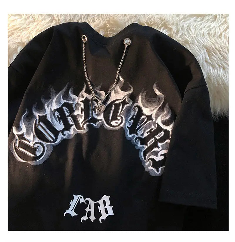 Vaporwave Streetwear – Dark Gothic Letter Creative Graphic T Shirts Men Women – Modern Streetwear for Everyone