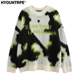 y2k contrast color knitted sweater unisex harajuku sweater casual warm o neck pullover streetwear loose sweaters jumper knitwear - urban fashion pullover, anime inspired graphic hoodie, high quality cotton hoodie
