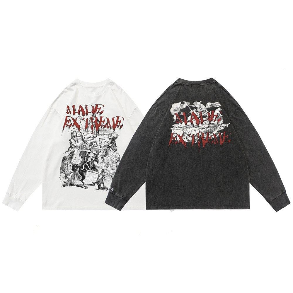 "Last One" Unisex Men Women Streetwear Graphic Sweatshirt Daulet Apparel