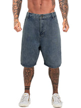 mens plus size denim jeans shorts casual high street straight jeans hip hop streetwear basic short joggers pants men clothing unique joggers style 4090
