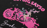 Glitchcore Graphic tee – Pink Anime Skull Printed T Shirt Hip Hop Streetwear Oversize