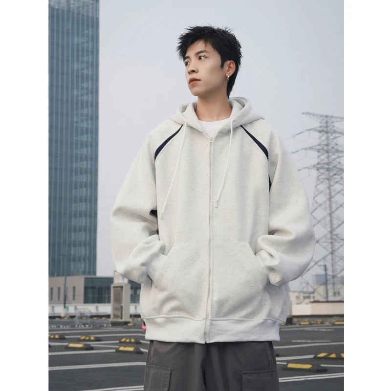 Heavy Weight American Hoodie Mens Spring Autumn 2024 Color Blocking Lo