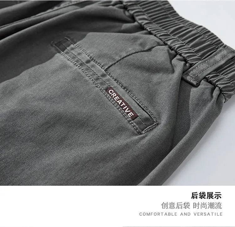 japanese casual pants mens spring autumn loose fashion solid color simple elastic waist sports pants man harem trousers unique default style 2280