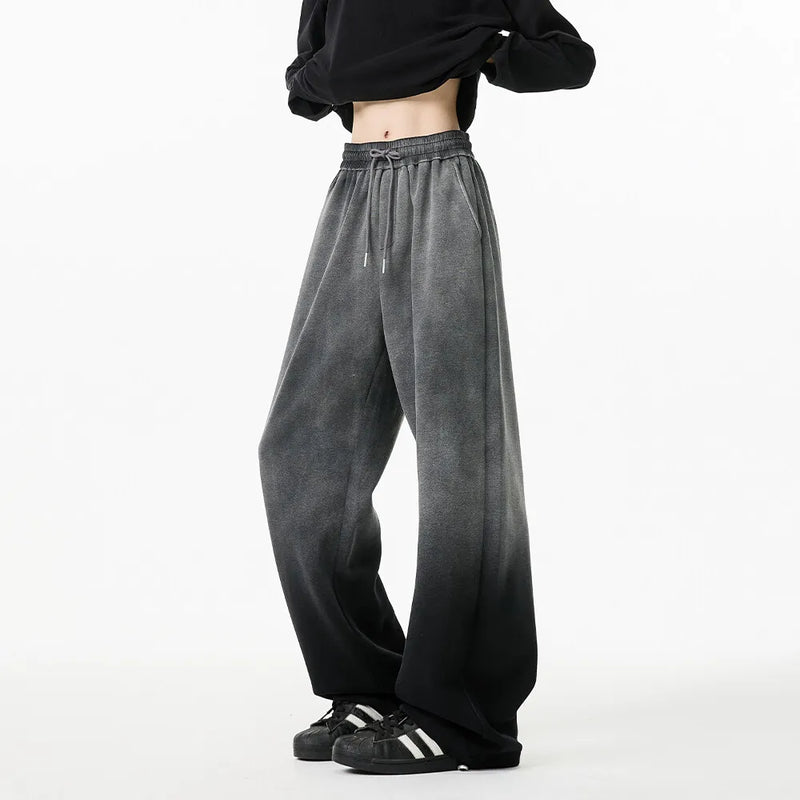 gradient sport pant men women loose casual streetwear fashion hip hop track jogger sweatpants couple plus size trousers sporty tapered joggers