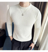 Skatercore Graphic tee – Autumn Winter Semi Turtleneck Stretch Slim Fit Long Sleeve T
