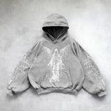Oversized Sweatshirt Shining Angel Hoodies Women Goth New Couples Goth