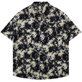 Men's Shirts Harajuku Cool Handsome High Street Masculinas Hawaiian Stylish Loose Half Sleeve Shirt Dark Wind Versatile Tops