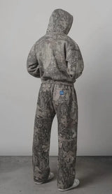 harajuku new y2k tracksuit men hip hop oversized hoodies 2 piece set retro snake pattern sweatshirts clothes for men streetwear unique default style 313