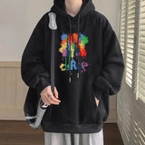 Autumn Graffiti Letter Hooded Sweatshirts Men's Design Graphic Printed Hoodies New Hip Hop Fashion Hoody Y2K