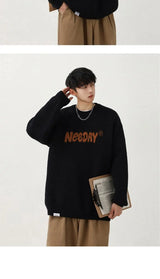 y2k flame knit sweater in soft cotton blend for fashion-forward fall wardrobes, ideal for men’s fashion and seasonal streetwe