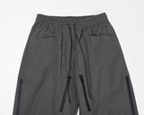 retro hip hop drawstring back zipper breathable casual trousers mens straight solid color vibe style oversized track pants unique default style 430