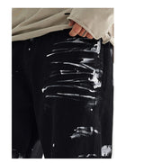 fashion graffiti printed denim jeans mens unisex casual zipper straight jeans streetwear hip hop loose black jean pants joggers unique joggers style 4281