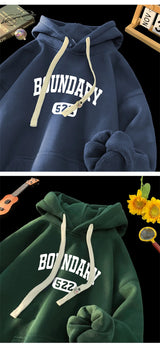 New Retro Casual High Street Hoodies For Men Autumn Letter Print Pullover Hooded Sweatshirts Oversized Y2K Hoody Clothing
