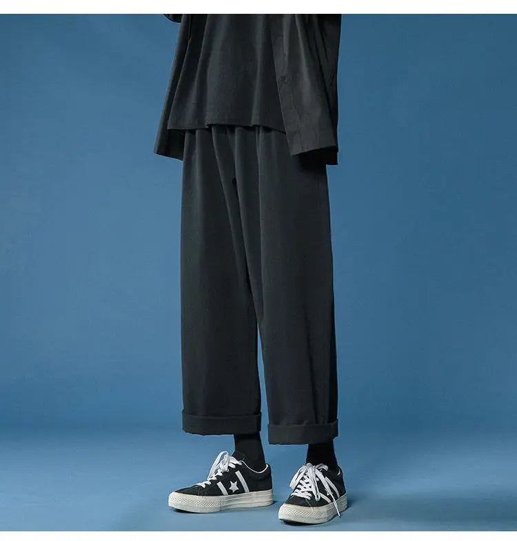 cotton casual pants men fashion oversized wide leg pants men streetwear hip hop loose straight pants mens vintage trousers m 3xl unique default style 3791