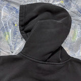 Street punk skate hoodie with rebellious graphic print