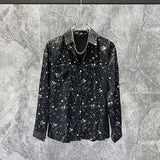 2023 Summer New Fashion Korean Light Luxury Fashion Shirt Men's Loose Long-sleeved Shirt Boutique Clothing Simple Style