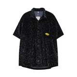 Harajuku Vintage t-shirt – Velvet Leopard Short Sleeve T Shirt Short Sets Summer Mens H