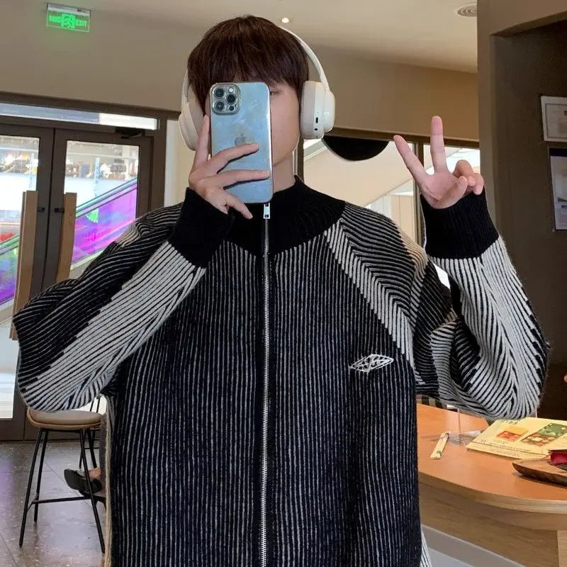 y2k flame knit sweater in soft cotton blend for fashion-forward fall wardrobes, ideal for men’s fashion and seasonal streetwe