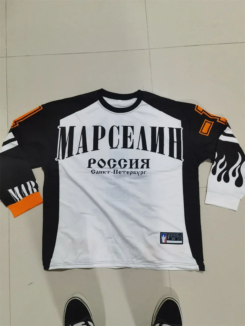 Anime Streetwear top – Y2K Hip Hop Sprots Long Sleeves T Shirts Men Streetwear Casu
