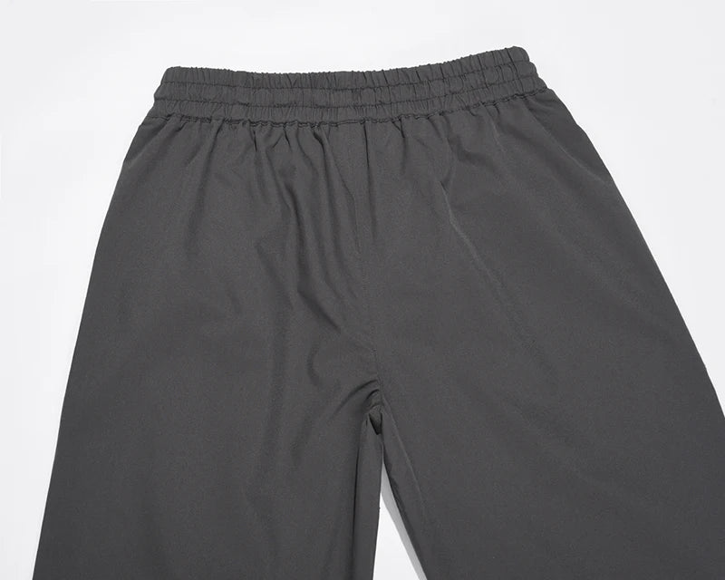 retro hip hop drawstring back zipper breathable casual trousers mens straight solid color vibe style oversized track pants unique default style 438