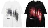 Vaporwave Graphic tee – Hip Hop Graffiti Printed Short Sleeved Retro American T Shir