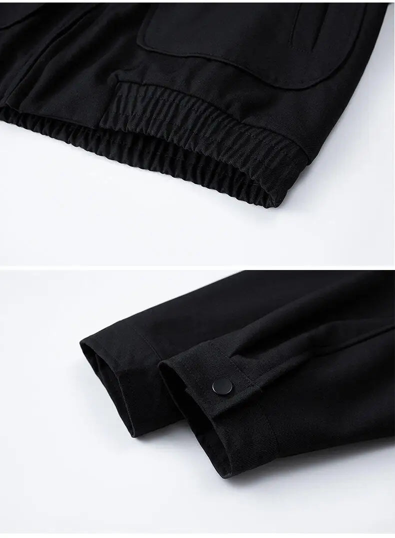 zip-up streetwear jacket, fall/winter fashion, men's streetwear fashion, trendy oversized fit, urban techwear design, modern 