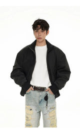 leather varsity jacket, layered style, men's streetwear fashion, trendy oversized fit, urban techwear design, modern hip hop 