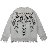 grunge oversized knit streetwear piece for layered look and winter street fits, ideal for men’s fashion and seasonal streetwe