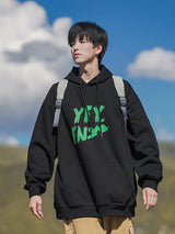 New Goth Oversized Pullover Hoodies For Men Letter Print Hooded Sweatshirts Hip Hop Aesthetic Harajuku Y2K Streetwear Hoodie