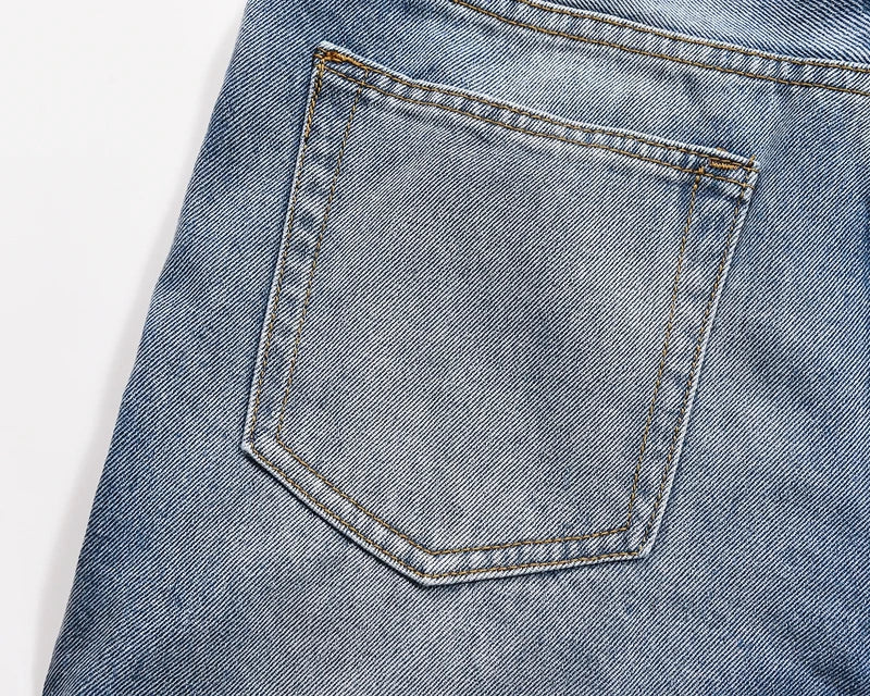 2024 european and american patchwork washed wide denim jeans y2k street wear splicing patches damaged flare pants jeans for men unique jeans style 265