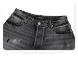 Splashing ink to wash old baggy retro jeans