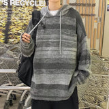 varsity flame knitwear, statement sweater, cozy knitwear for men, oversized grunge aesthetic winter top