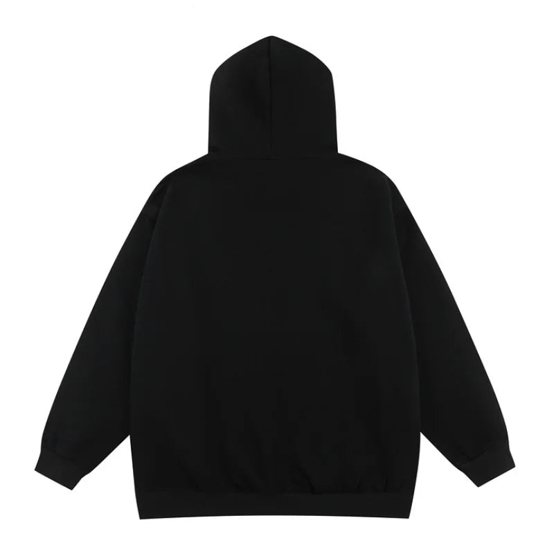 glitchcore graphic tee featuring 2023 retro streetwear harajuku hoodie sweatshirt skull graphic cotton hoodies mens hip hop punk thick hooded pullover unisex