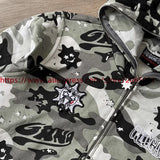 Towel Embroidered Cartoon Camouflage Glo Gang The Glory Full Zip Hoodi