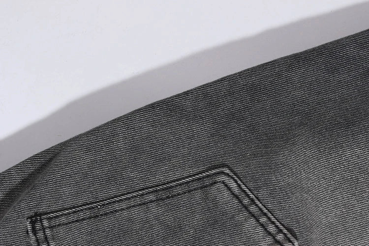 fashion loose streetwear denim pants unisex casual drewstring elastic waist jean pants hip hop trousers joggers mens baggy jeans unique joggers style 3267