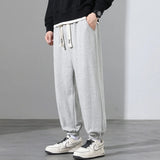sports pants men fashion solid color casual pants men sweatpants streetwear hip hop loose straight pants mens joggers trousers relaxed fit joggers