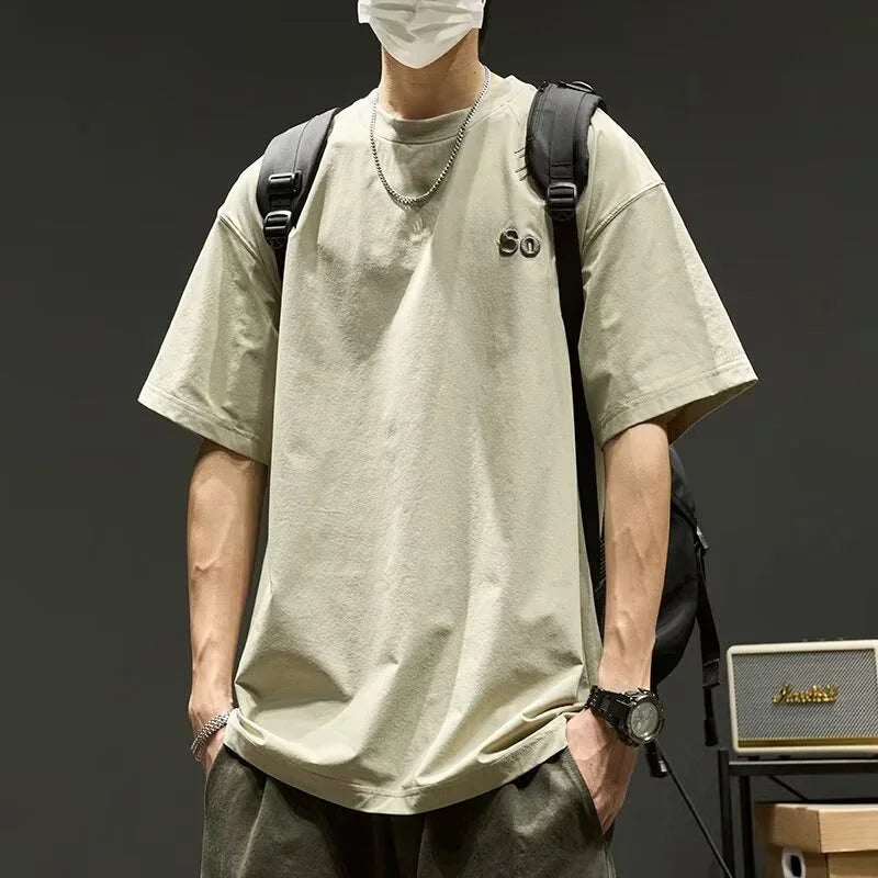 Trapwear Crying character – Summer Mens Embroidered Short Sleeve T Shirts 2024 New Oversized