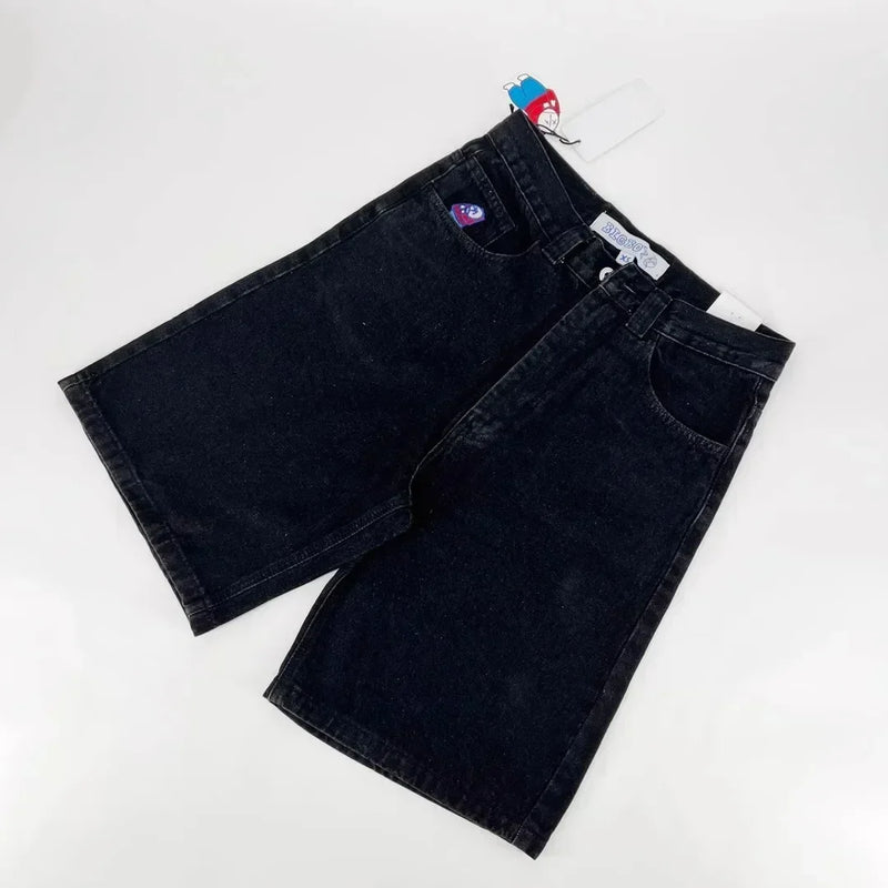 hip hop polar big boy women shorts american street y2k embroidery cartoon streetwear casual pants skate short women clothing unique shorts style 5231