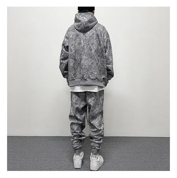 Vaporwave Drop – Fashion Paisy Hoodies Pullover Casual Suede Hooded – Streetwear Fashion for Men & Women