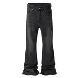 mens black slim flared jeans hi street fashion luxury designer jeans trousers male denim pants unique jeans style 5537