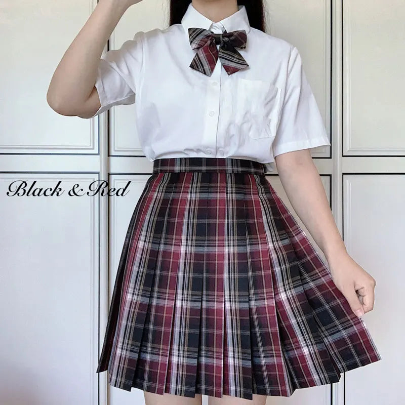 Jk Uniforms Gyaru School Uniform for Girl Student Pleated Skirt Uniform Set Women Short Sleeve Bow Tie Seifuku Japanese Style