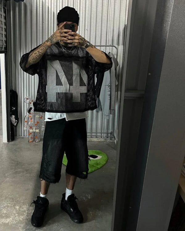 Trendy Brand Fashion Sportswear Tops Men Y2k Loose Breathable High Street Digital Printing Oversized Half-sleeved T-shirt Women