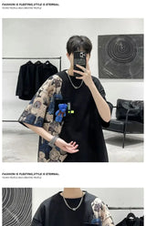 Skatercore Oversized shirt – Summer Short Sleeved Mens T Shirt Trend Loose And Versatile