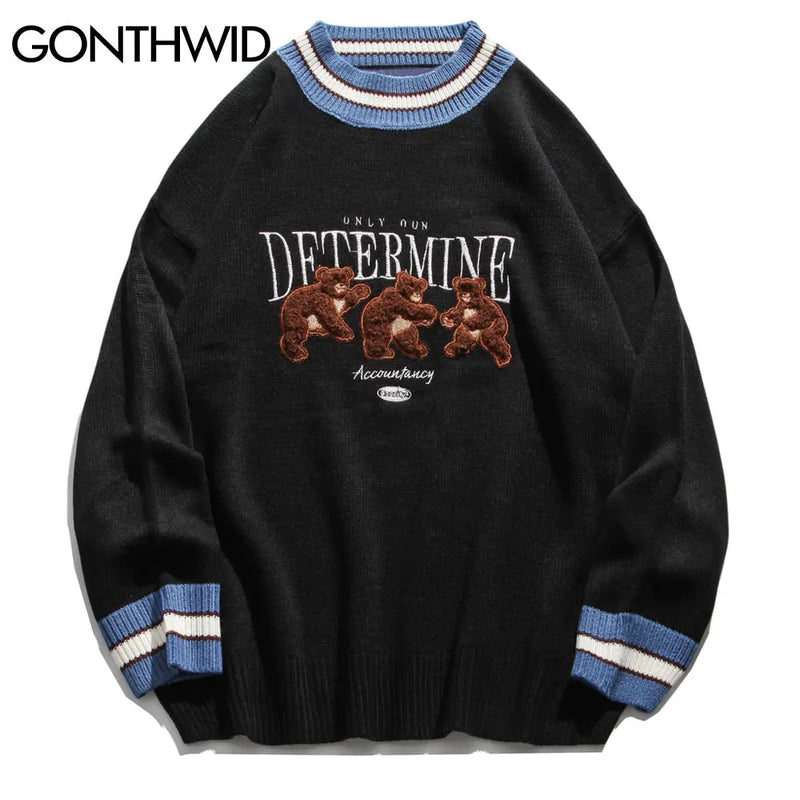 varsity flame pullover for men with bold graphic knit design, perfect for 2025 fashion, street fashion menswear trend for sea