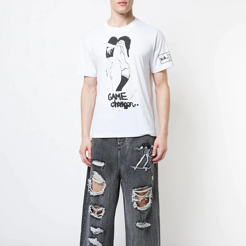 Harajuku Oversized Shirt – Haculla T Shirts Men Woman Spring Summer White 1 1 Good Qual – Urban Streetwear for Men & Women