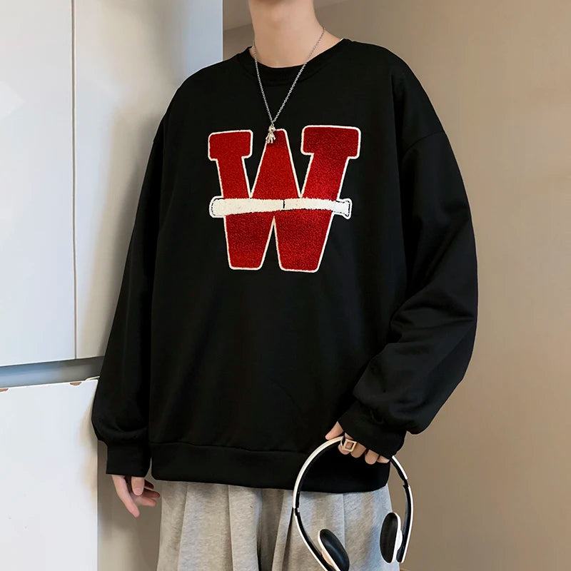 oversized flame jumper, 2025 fashion trend, fire knit jumper in oversized streetwear fashion