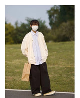 mens casual 2 pcs sets fake two pieces cotton shirt corduroy street wide leg pants sets japanese college retro couples suit unique default style 4565