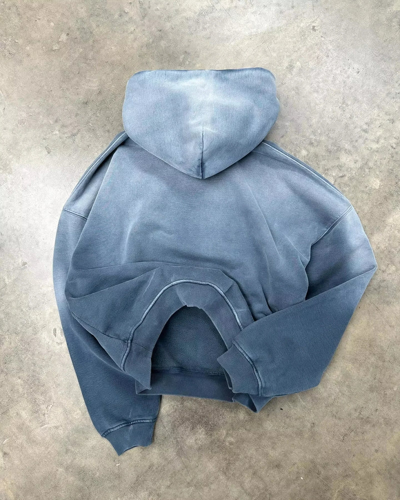American Fashion Trend Gradient Hoodie Men Street Y2K New Hip Hop Vint