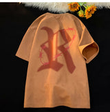 Y2k Vintage print – Trendy Street T Shirt Summer Suede T Shirt Men Fashion Lette