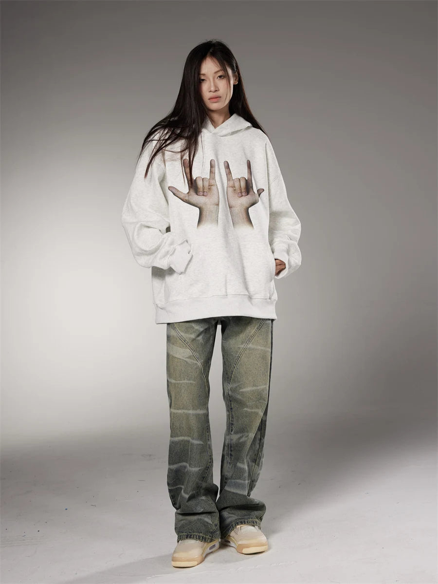 Y2K melting smiley featuring mens hip hop sweatshirt hoodie hand printed harajuku skateboard streetwear hooded pullover unisex casual autumn winter hoodies